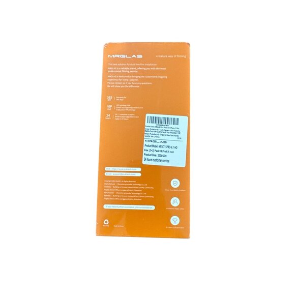 MRGLAS 3+2 Packs for iPhone 15 Pro Screen Protector 6.1'' with Camera Lens Prote - Picture 6 of 7